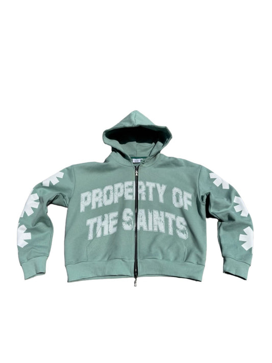 White Seafoam Zip Up