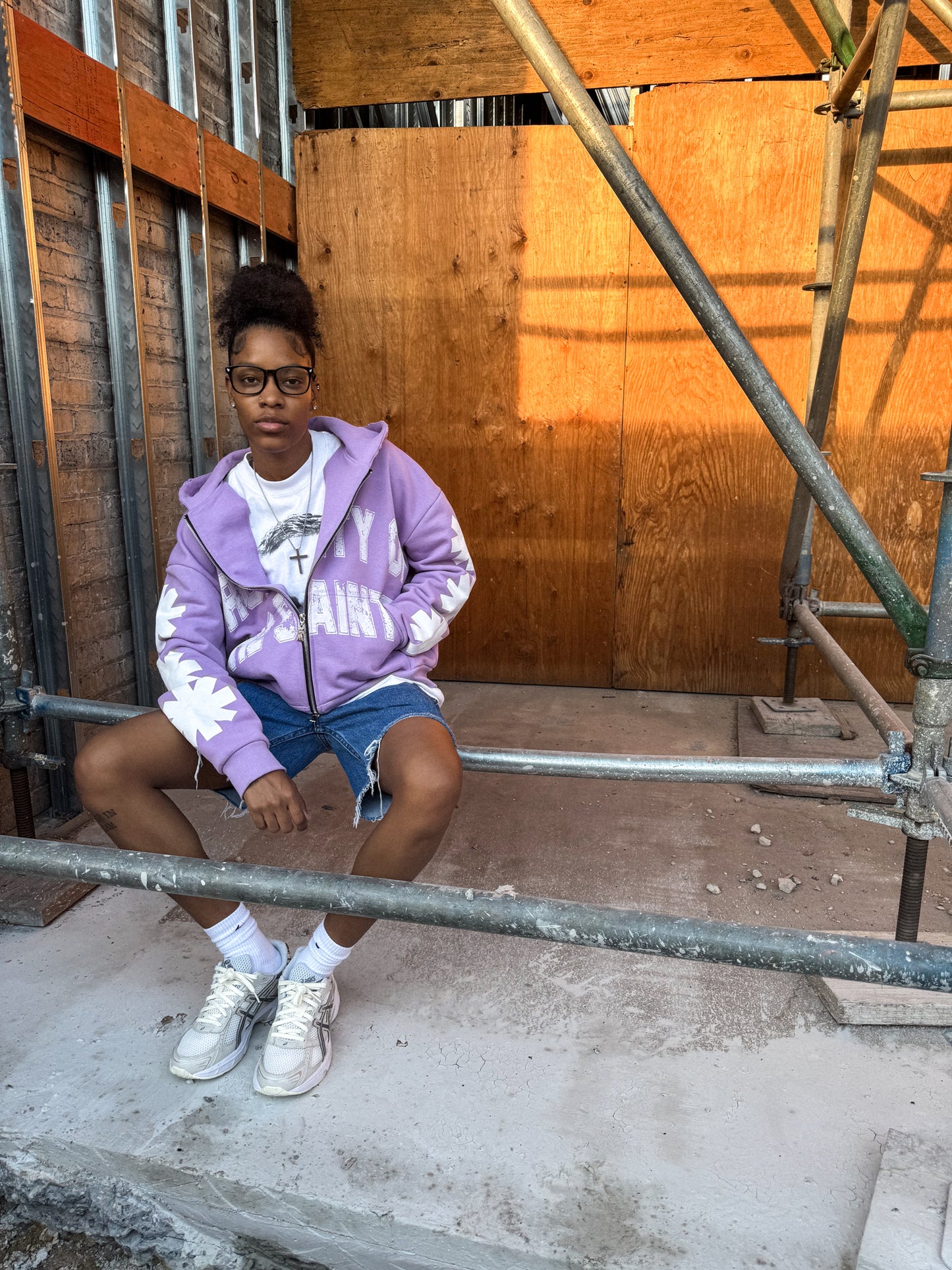 Ash Lavender Zip Up